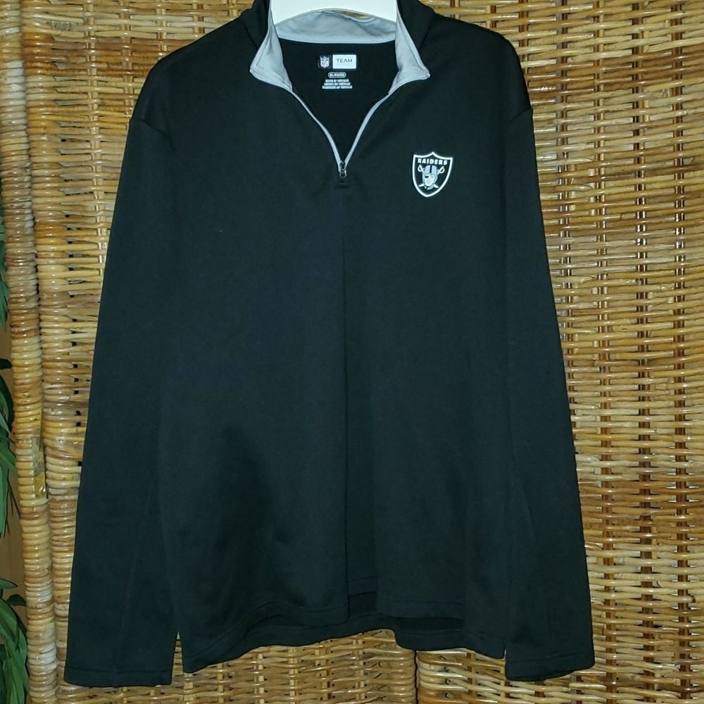 Oakland Raiders Pullover Jacket 3/4 zip XL